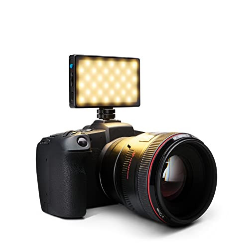 Lume Cube Bicolor Panel Mini LED Light for Professional DSLR Cameras | Adjustable Panel Mini, LCD Display | Photo and Video Lighting, Long Battery Li