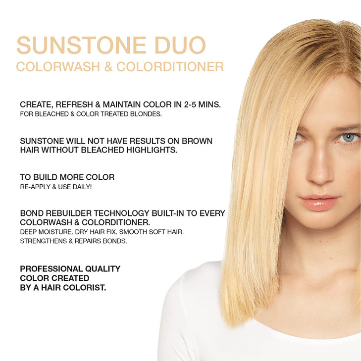 Celeb Luxury Gem Lites Duo Color Depositing Colorwash Shampoo and Conditioner Set plus Bondfix Bond Rebuilder, Semi Permanent Hair Color, Vegan Hair