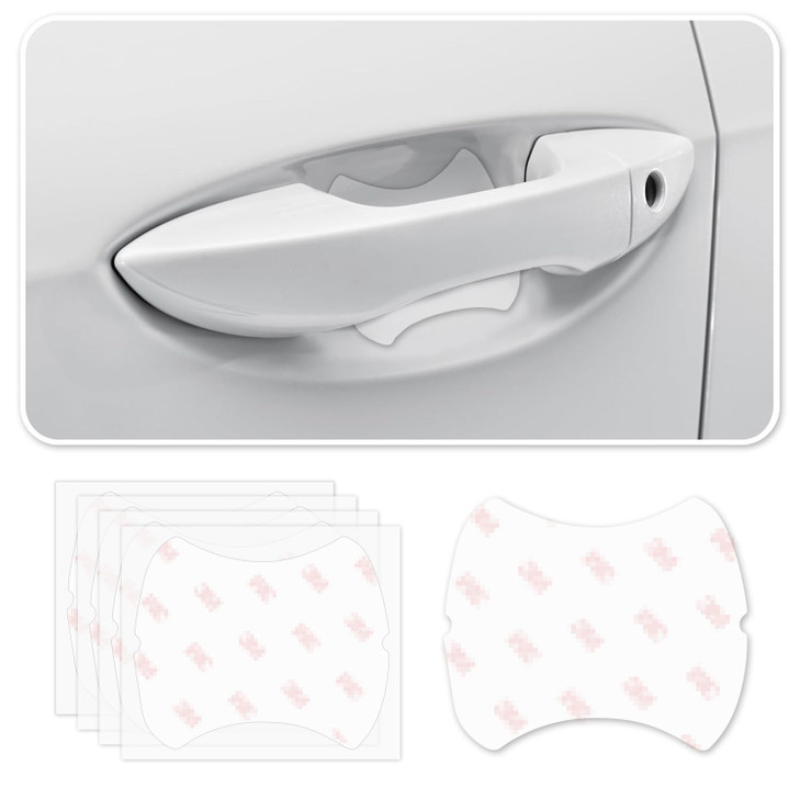 4Pcs Car Door Handle Protector,Waterproof Anti-Scratch Stickers Covers,Transparent Universal Car Door Handle Protector Accessories