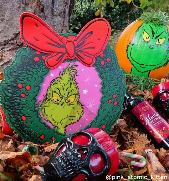 Loungefly Dr. Seuss Grinch Christmas Wreath Crossbody Bag
