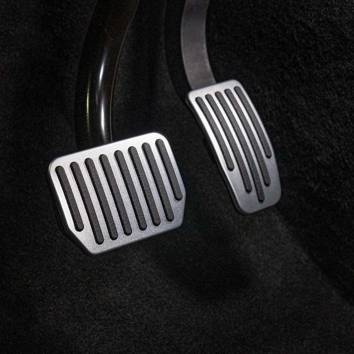 Nestour Foot Pedal Pad Replacement Fit For Tesla Model 3 Model Y 2016-2025, Auto Aluminum Pedal Covers Accessories, Non-Slip Accelerator Brake Foot R