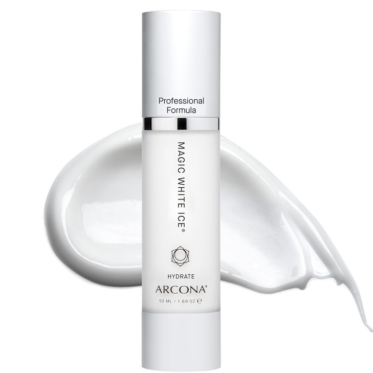 ARCONA Magic White Ice - Daily Hyaluronic Acid Moisturizer, 1.69 Fl Oz | Oil Free Moisturizer with White Cranberry, Organic Aloe, Tea Tree, Vitamin C