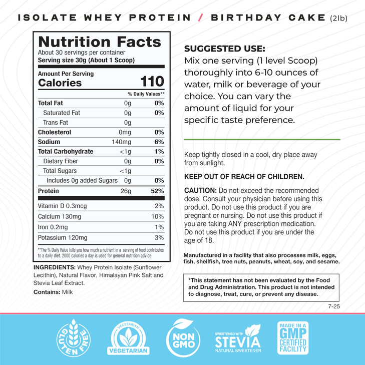 Muscle Feast Grass-Fed Whey Protein Isolate, All Natural Hormone Free Pasture Raised, Whey Isolate Protein Powder for Men and Women, Clean, Gluten-Fr