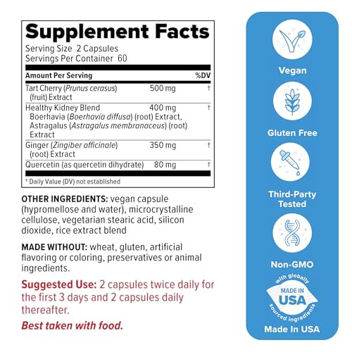 Redd Remedies Gouch! | Supplement for Joints, Uric Acid Levels, and Healthy Kidney Function | Tart Cherry, Ginger, Quercetin, & More | 120 Vegan Caps