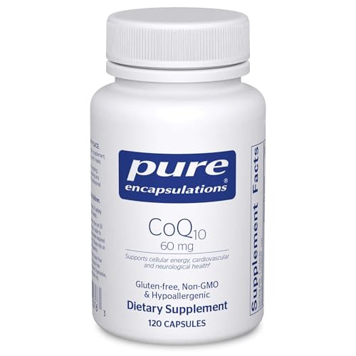 Pure Encapsulations CoQ10 60 mg | Coenzyme Q10 Supplement for Energy, Antioxidants, Brain and Cellular Health, Cognition, and Cardiovascular Support*
