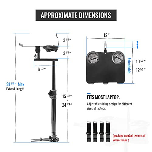 AA-Products K005-B1 Car Laptop Mount Truck Vehicle Notebook Stand Holder with Non-Drilling Bracket