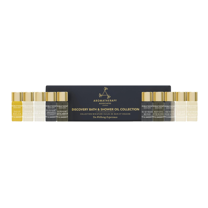 Aromatherapy Associates Essential Oil Blends  Luxury Shower and Body Oils for Dry Skin, Daily Aromatherapy Care for Men & Women, 10-Pack (0.10 fl oz