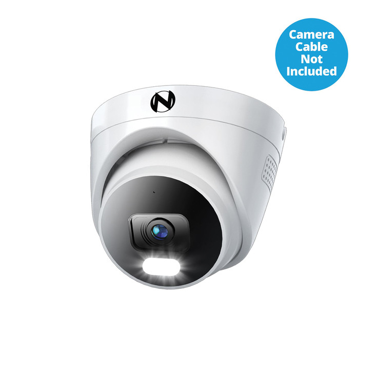 Night Owl Add On Wired IP 4K HD Indoor/Outdoor Deterrence Dome Camera with 2-Way Audio (1-Pack) - Camera Cable Not Included (Requires Compatible NVR