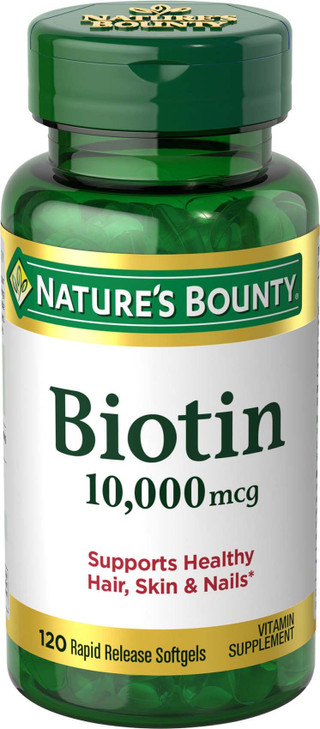 Nature's Bounty Biotin 10,000 mcg, Rapid Release Softgels 120 ea (Pack of 10)