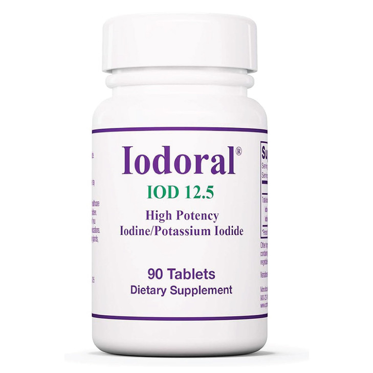 Iodoral 12.5 mg Supplement - Iodine Supplements for Thyroid Support, Potassium Iodide Tablets, Lugol Solution, Daily Vitamins and Minerals, High Pote