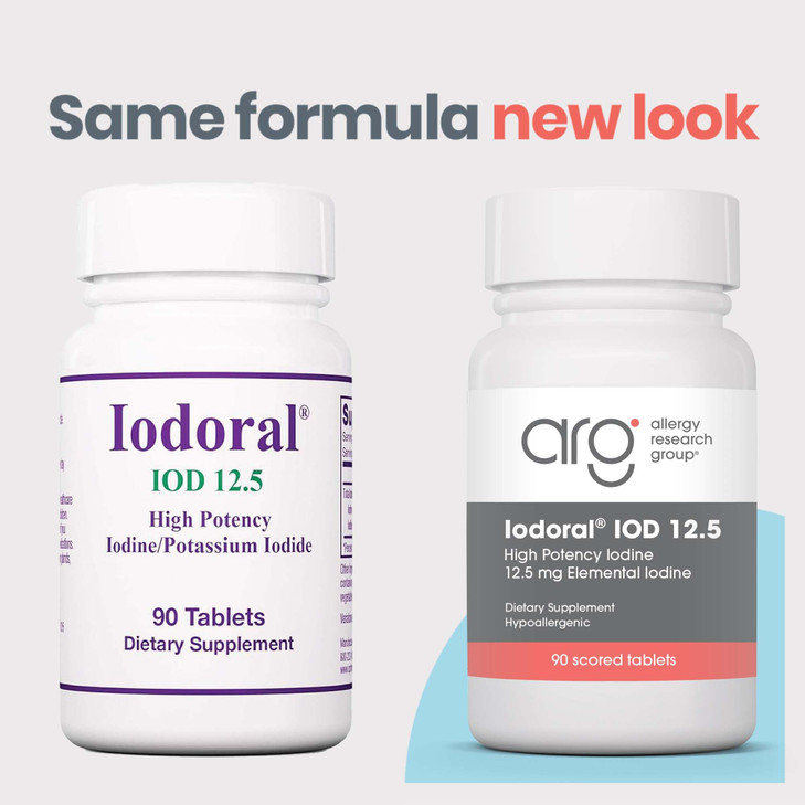 Iodoral 12.5 mg Supplement - Iodine Supplements for Thyroid Support, Potassium Iodide Tablets, Lugol Solution, Daily Vitamins and Minerals, High Pote