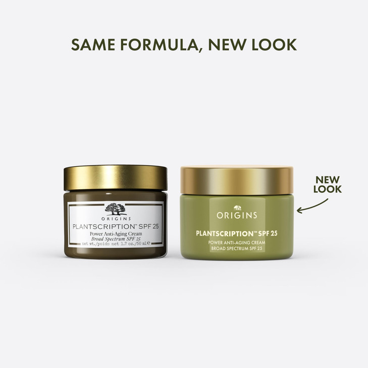 Origins Plantscription SPF 25 Power Anti-Aging Face Cream | Moisturizer with SPF to Visibly Reduce Fine Lines | With Peptides & Hyaluronic Acid, 1.7