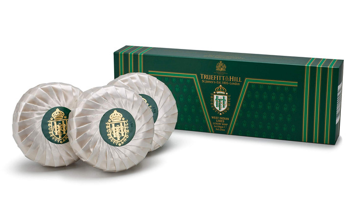 Truefitt & Hill Triple-Milled Luxury Bath & Body Soaps - West Indian Limes - Long-Lasting Fragrance, Premium Rich Lather - 3 x 5.29 oz