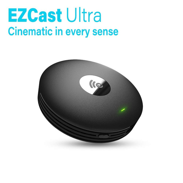 EZCast Ultra | 4K HDR Universal HDMI Wireless Display Receiver, 2.4G/5G Dual Band, iOS/Android/macOS/Windows Support, Miracast/DLNA/Airplay Support,
