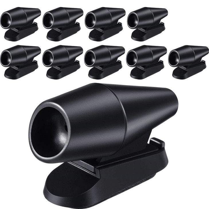 Frienda 10 Pcs Deer Whistles Horns Deer Avoids Collisions Vehicles Wind Activated Ultrasonic Warning for Car Motorcycles Animal Save Alert(Black)