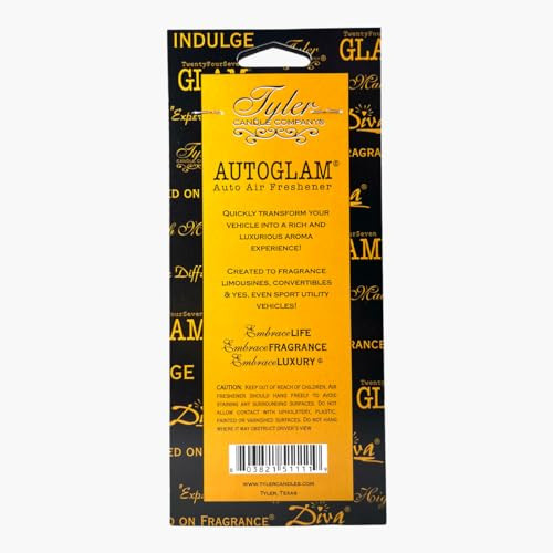 Tyler Candle Company Diva AutoGlam Auto Air Fresheners  Set of 6  Long-Lasting Luxury Car Air Freshener  Warm Fruity Floral Scent with Amber & Cho