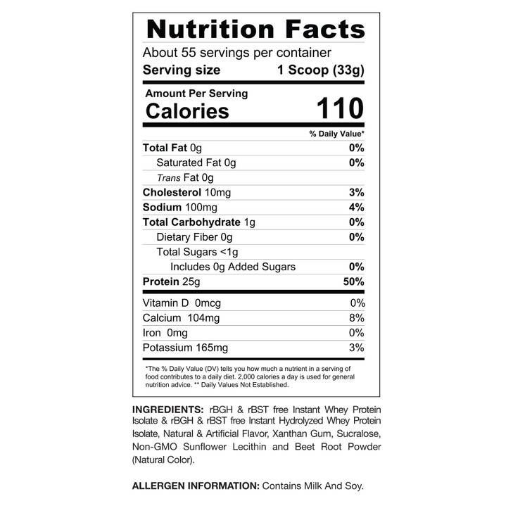 Gaspari Nutrition Proven Whey, 100% Hydrolyzed Whey Isolate, High Protein, Lactose Free, Low Carbohydrate and Low Sugar (4lb, Strawberries & Cream)