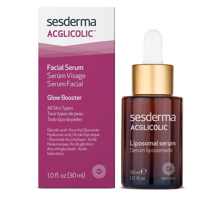 Sesderma ACGLICOLIC Serum, Powerful Glycolic Acid Formula for Enhanced Cell Renewal and Revitalized Skin, 1.0 fl. oz