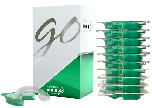Opalescence Go 15- Prefilled Teeth Whitening Trays - 15% Hydrogen Peroxide - (10 Treatments) Made by Ultradent Products. Teeth Whitening Kit -Mint -