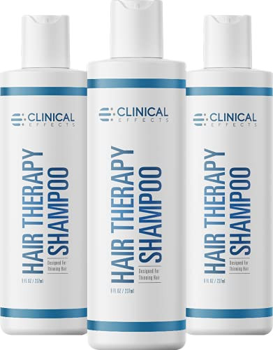 Clinical Effects Hair Therapy Shampoo  Biotin Shampoo with Anagain and Baicapil - Supports Hair Growth for Women and Men - Made in the USA - 3 Bottl