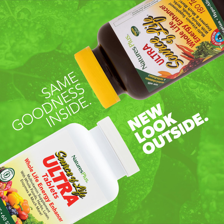 NaturesPlus Ultra Source of Life Multivitamin - 180 Tablets - Supports Immune Health, Energy & Overall Well-Being - with Lutein & Vitamin D3 - Vegeta