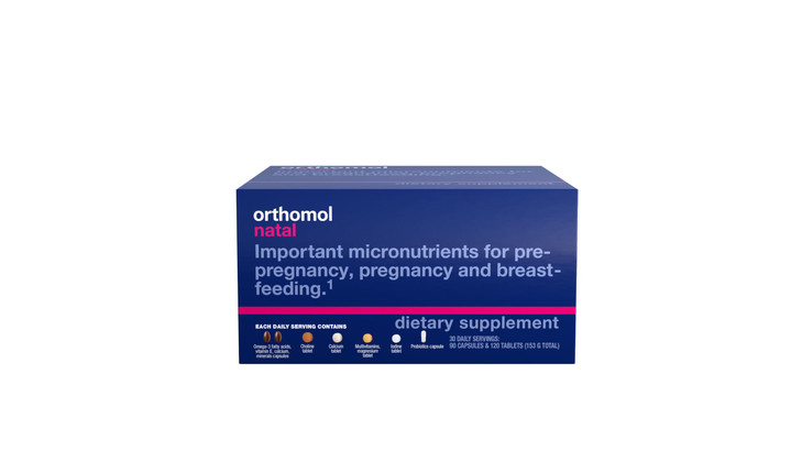 Orthomol Natal, Natal Supplement, Supports Health for Pre-Pregnancy, Pregnancy, and Breastfeeding, Tablets and Capsule Supplement, 30 Count (Pack of