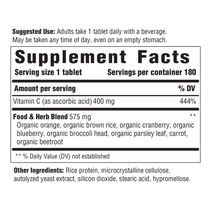 INNATE Response Formulas Vitamin C-400 mg - Antioxidant Vitamin C Supplement - Promotes Immune and Cellular Health - Vegan, Kosher, and Non-GMO - 180