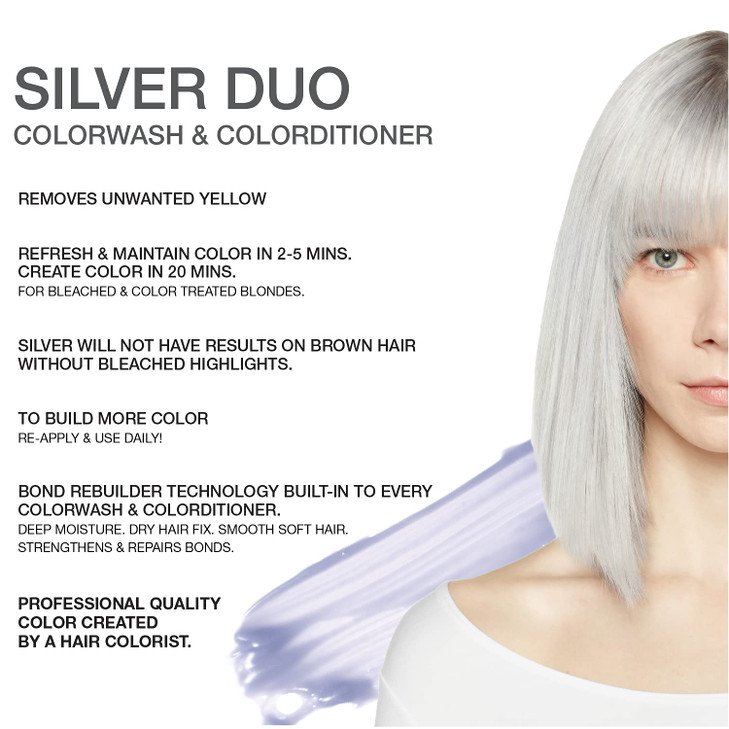 Celeb Luxury Viral Duo Color Depositing Colorwash Shampoo & Conditioner Set + Bondfix Bond Rebuilder, Semi Permanent Hair Color, Vegan Hair Dye, Extr