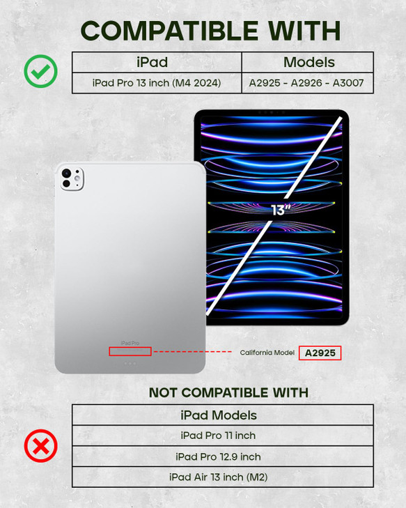 Porter Riley - Leather Case Compatible with iPad Pro 13" - M5 / M4 (2025/2024) Release. Premium Genuine Leather Stand/Cover/Flip Case (Chocolate Brow