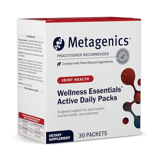 Metagenics Wellness Essentials Active Daily Packs - with Glucosamine, Chondroitin, MSM, Magnesium, Vitamin C & Omega-3* - Supports Mobility, Cartilag