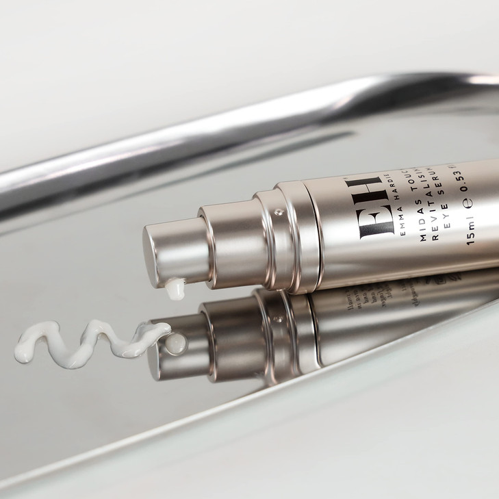 Emma Hardie 15ml Midas Touch Revitalising Eye Serum with Hyaluronic Acid, Visibly Reduces Fine Lines, Puffiness & Dark Circles, Lifting & Strengtheni