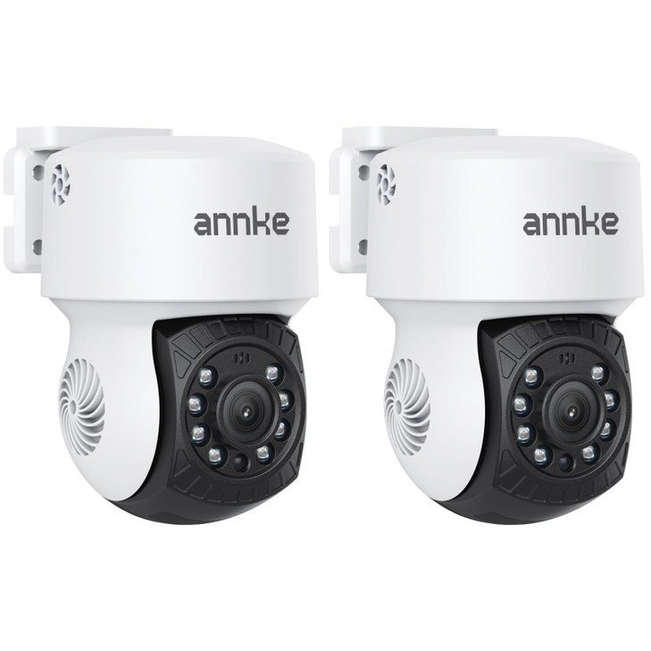 ANNKE 2Pack 1080P 2MP AHD CCTV Home Surveillance Dome Wired PT Camera with 350° pan and 90° tilt, 100ft IR Night Vision, IP65 Weatherproof Security A