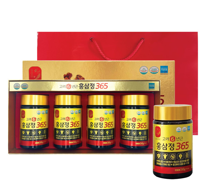 FARMER QUEEN [960g / 34oz] HongSamJeong Korean 6 Years Red Ginseng Gold Extract 240g (8.5oz) X 4ea