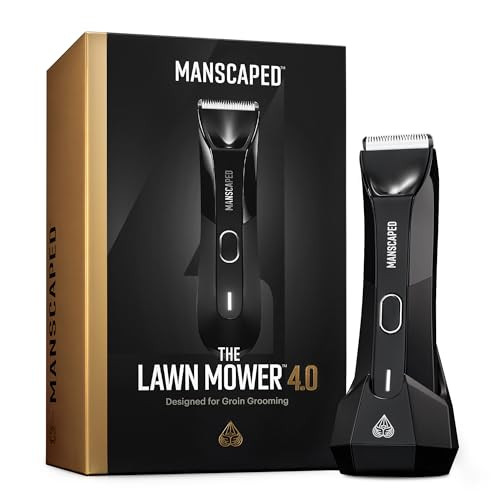 MANSCAPED® The Lawn Mower® 4.0, Electric Groin Hair Trimmer, Replaceable SkinSafe® Ceramic Blade Heads, Waterproof Wet/Dry Clippers, Rechargeable, Wi