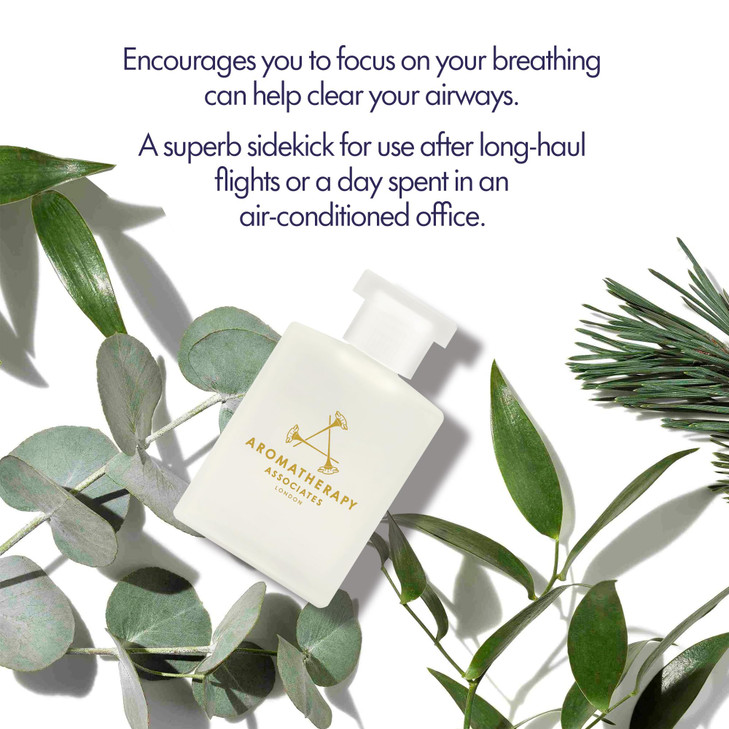 Aromatherapy Associates Support Breathe Bath and Shower Oil, Natural Body Oil to Clear Mind, Body and Spirit, Hydrating Body Oil Made with 3 Essentia