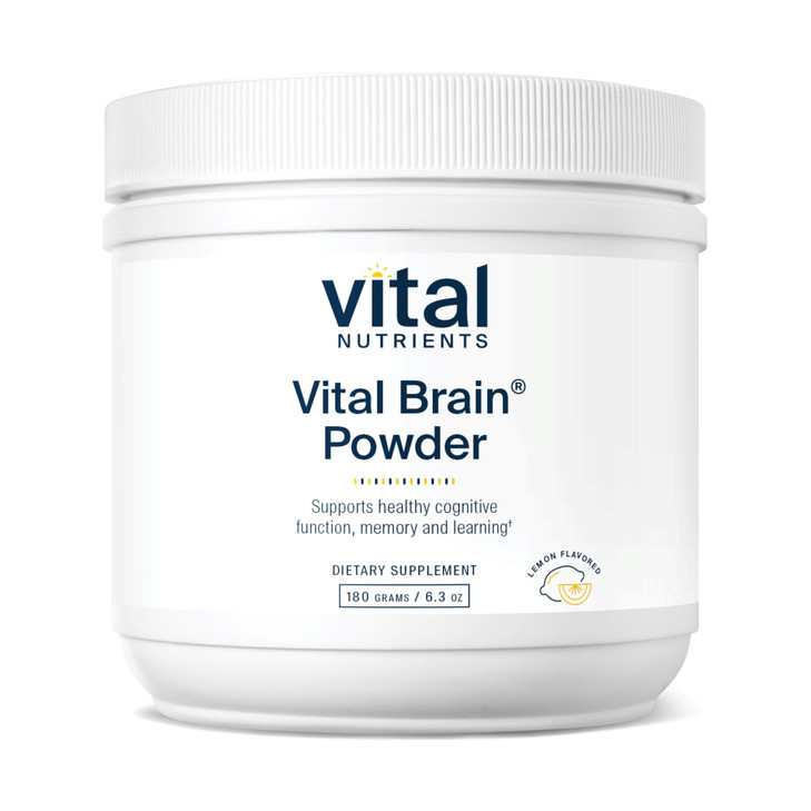 Vital Nutrients Vital Brain Powder - Phosphatidylserine, Acetyl-L-Carnitine Brain Supplement - Nootropic - Healthy Cognitive Function, Memory, Learni