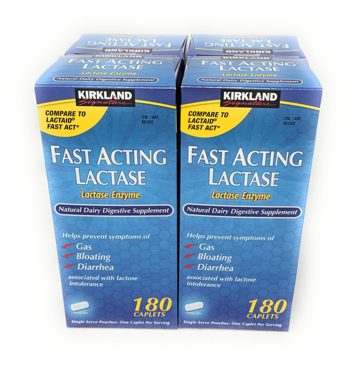 Kirkland signature fast acting lactase, (4 Pack) 720 caplets