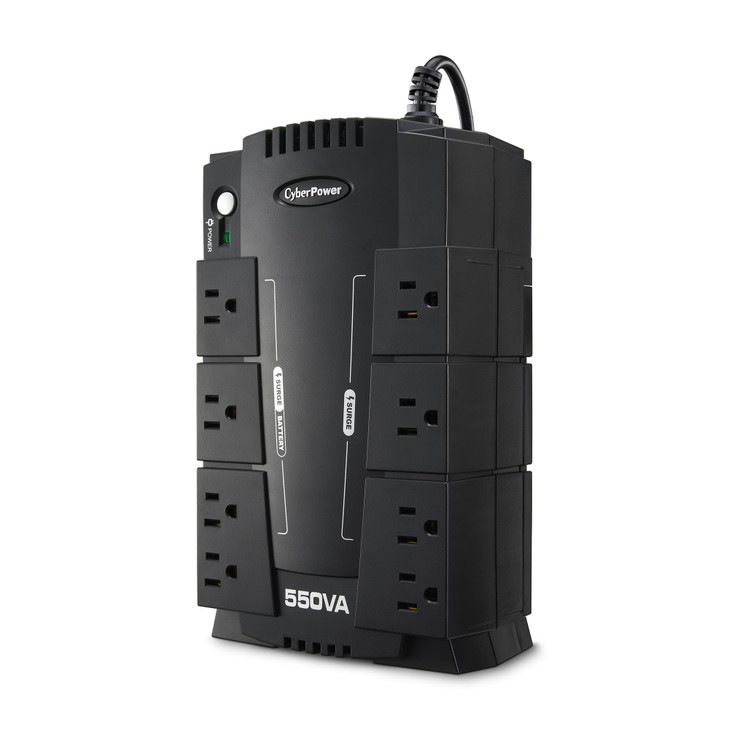 CyberPower CP550SLG Standby UPS Battery Backup and Surge Protector, 550VA/330W, 8 Outlets, Compact, UL Certified