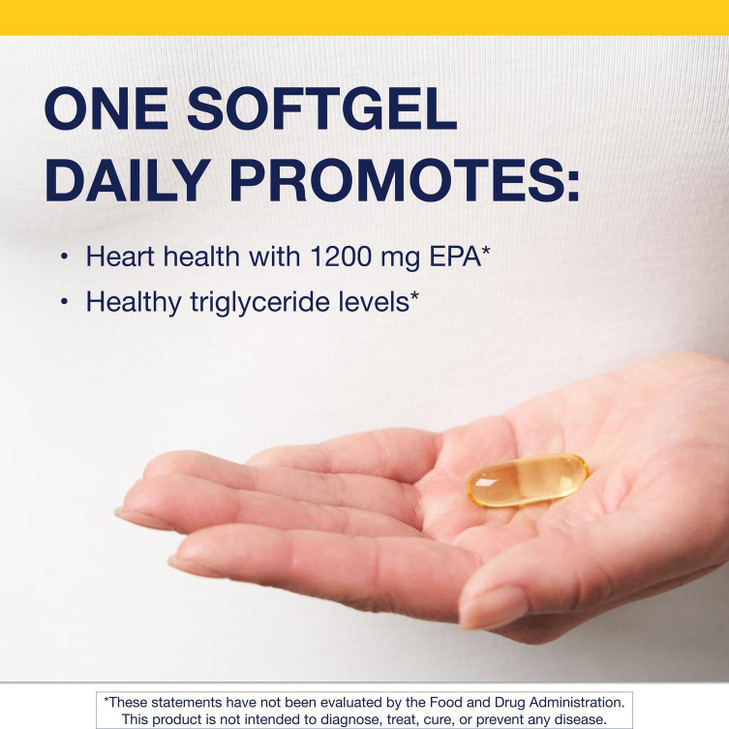 Metagenics OmegaGenics Fish Oil EPA 1200 - High Potency Omega-3 Supplement - Supports Heart, Brain & Immune Health* - Sustainably Sourced, Burpless F