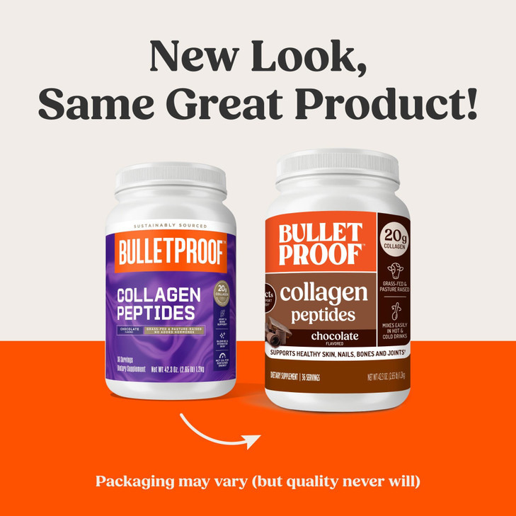 Bulletproof Chocolate Collagen Protein Powder with MCT Oil, 19g Protein, 42.3 Oz, Value Size, Collagen Peptides and Amino Acids for Healthy Skin, Bon