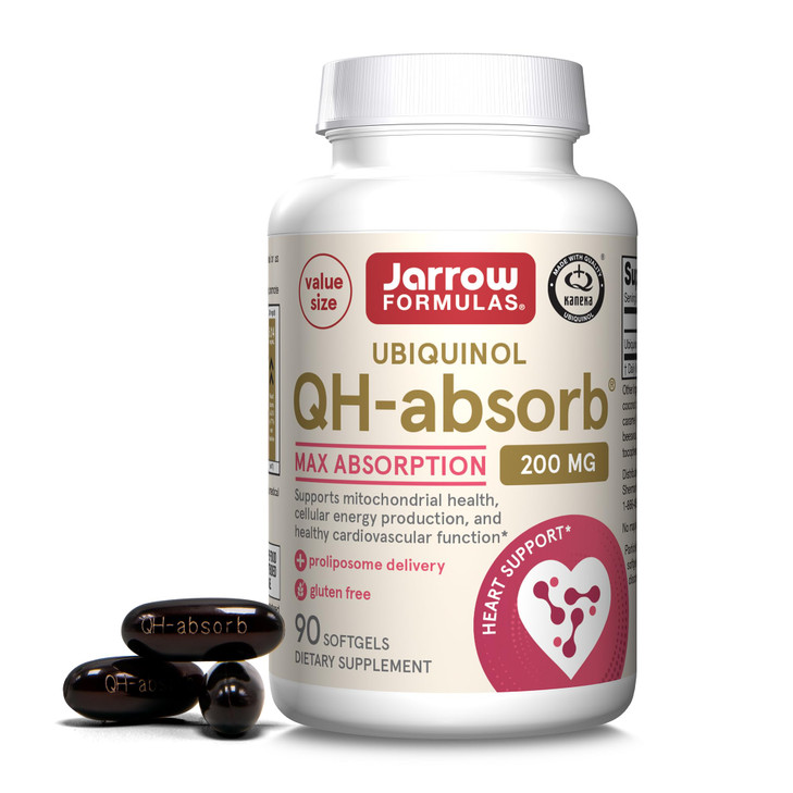 Jarrow Formulas CoQ10 200mg Softgels - 90 Day Supply, Ubiquinol Co Q 10 Supplement for Cardiovascular Health, 90 Softgels