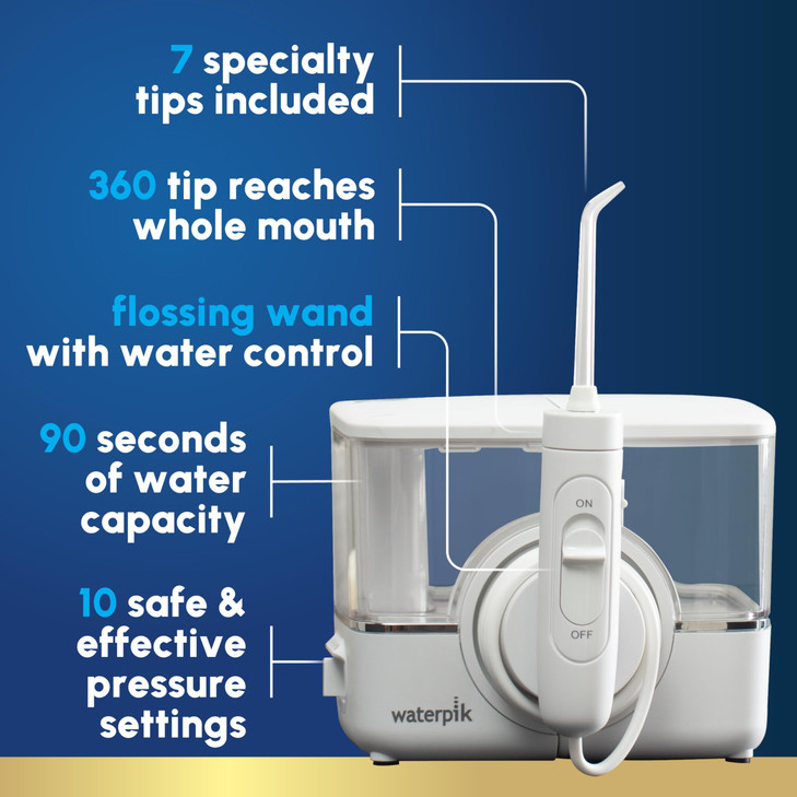 Waterpik ION Professional Water Flosser, Rechargeable and Portable for Teeth, Gums, Braces, 10 Settings, 7 Flossing Tips For Multiple Users And Needs