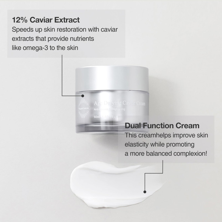 OxygenCeuticals Age Defying Caviar Cream  Anti-Aging Moisturizer for Hydration and Radiance with 12% Caviar complex, Hyaluronic Acid and Glutathione