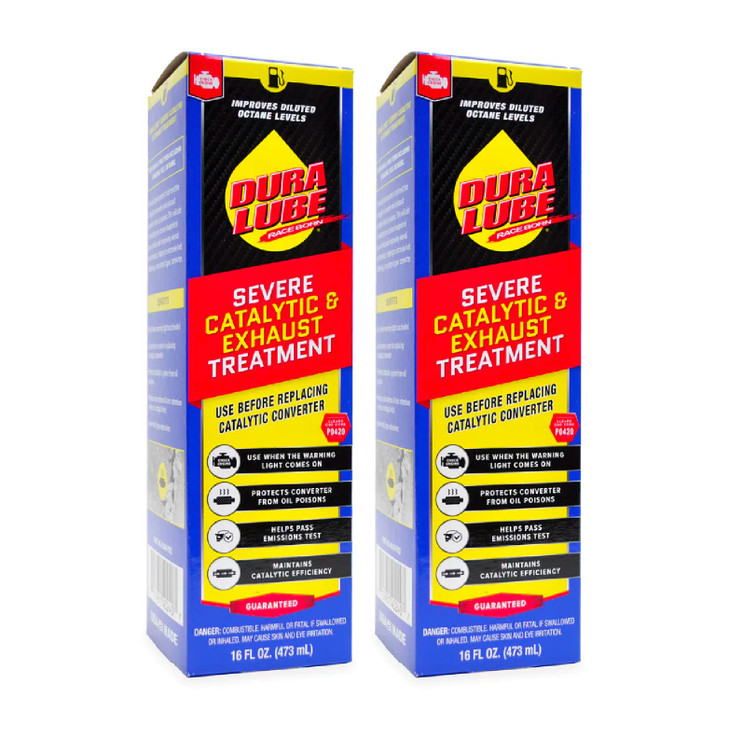 DURA LUBE 2 Pack Severe Catalytic and Exhaust Treatment Cleaner Fuel Additive, 16 fl. Oz, 2-Pack Combo Pack
