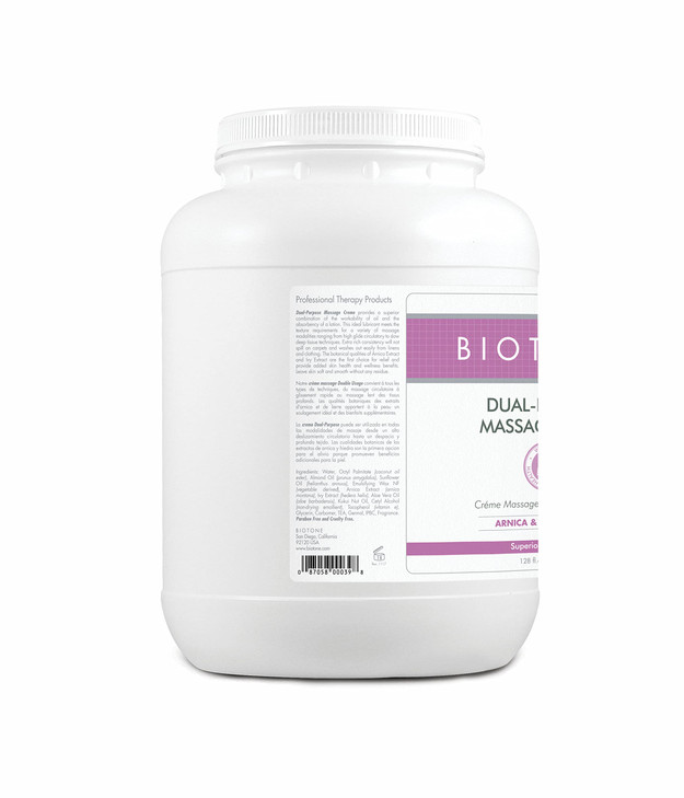 BIOTONE Dual-Purpose Massage Crème with Arnica and Ivy Extracts, Pure Ingredients, Effortless Glide, Luxurious Feel, More Workability, Less Reapplica