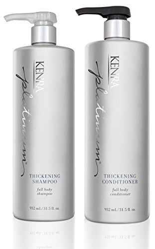 Kenra Platinum Thickening Shampoo/Conditioner | Provides Nourishment & Delivers Shine | Increases Thickness & Volume | Body & Fullness | Protects Aga