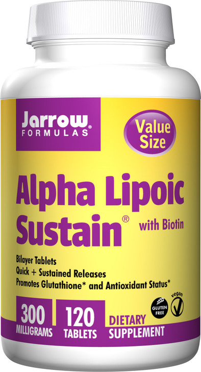 Jarrow Formulas Alpha Lipoic Sustain 300, Value Size, 300 Mg, 120 Sustain Tablets ( 3-Pack)