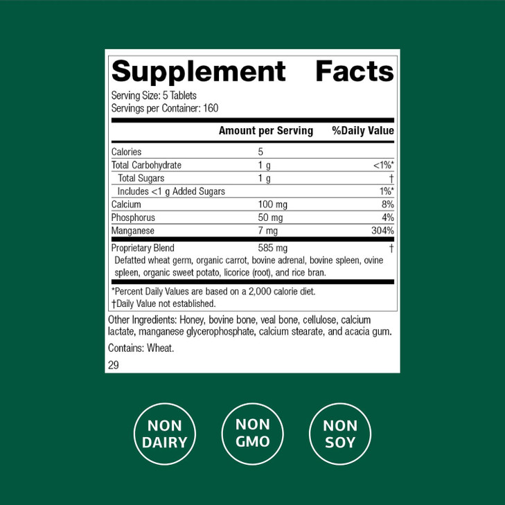 Standard Process Bio-Dent Skeletal Health Dietary Supplement - Teeth & Bone Function Support - Skeletal & Collagen Supplement - 800 Tablets