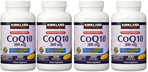 Kirkland Signature urglw, COQ10 300 mg 100 Softgels (Pack of 4)