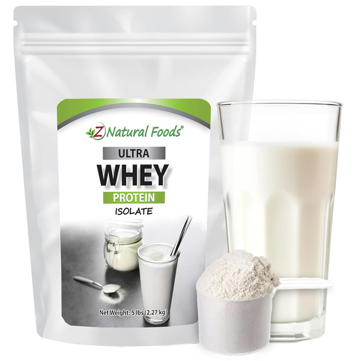 Z Natural Foods Ultra Whey Protein Isolate Powder - Pure, Unflavored, Unsweetened Whey Protein Powder - Flavorless Whey Isolate with Vital Proteins f